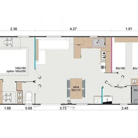 Mobilhome 4 Etoiles - Piscine - Eeebhc Ferienhaus La Faute-sur-Mer